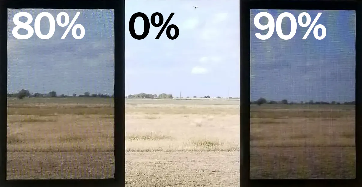 80 percent versus 90 percent Solar Screen density comparison for Arizona homes