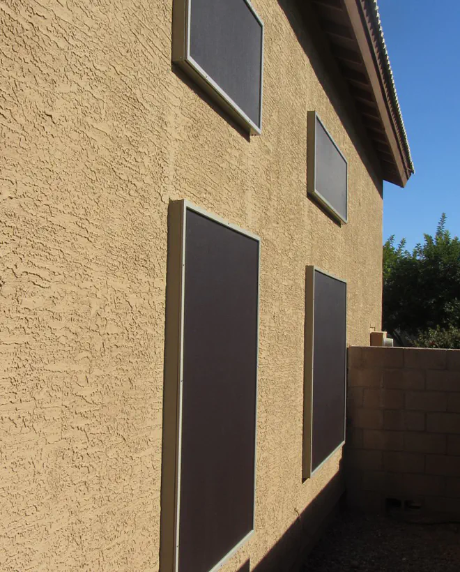 Golf Ball Window Protection Screen installed on an Avondale Arizona home by CC Shade Solutions