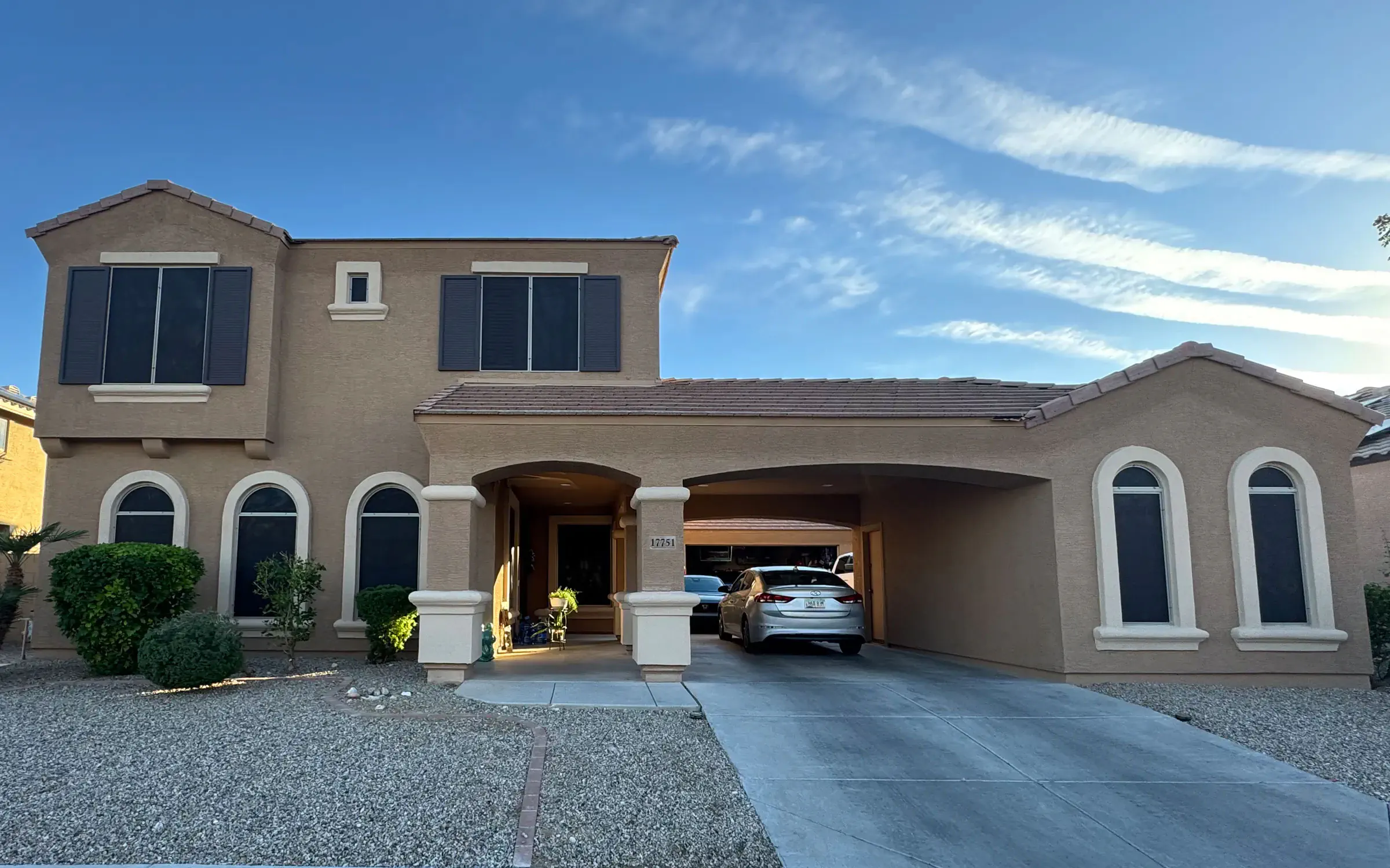 Custom window Sun Screens installed by CC Shade Solutions in the Phoenix West Valley